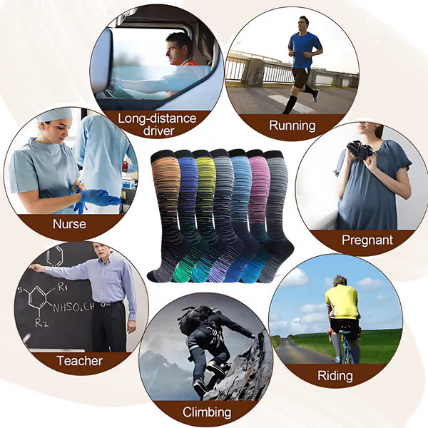 Gradient Compression Socks