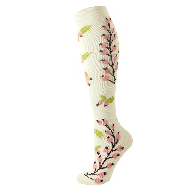 Floral Compression Socks – Comfortable & Stylish Leg Support