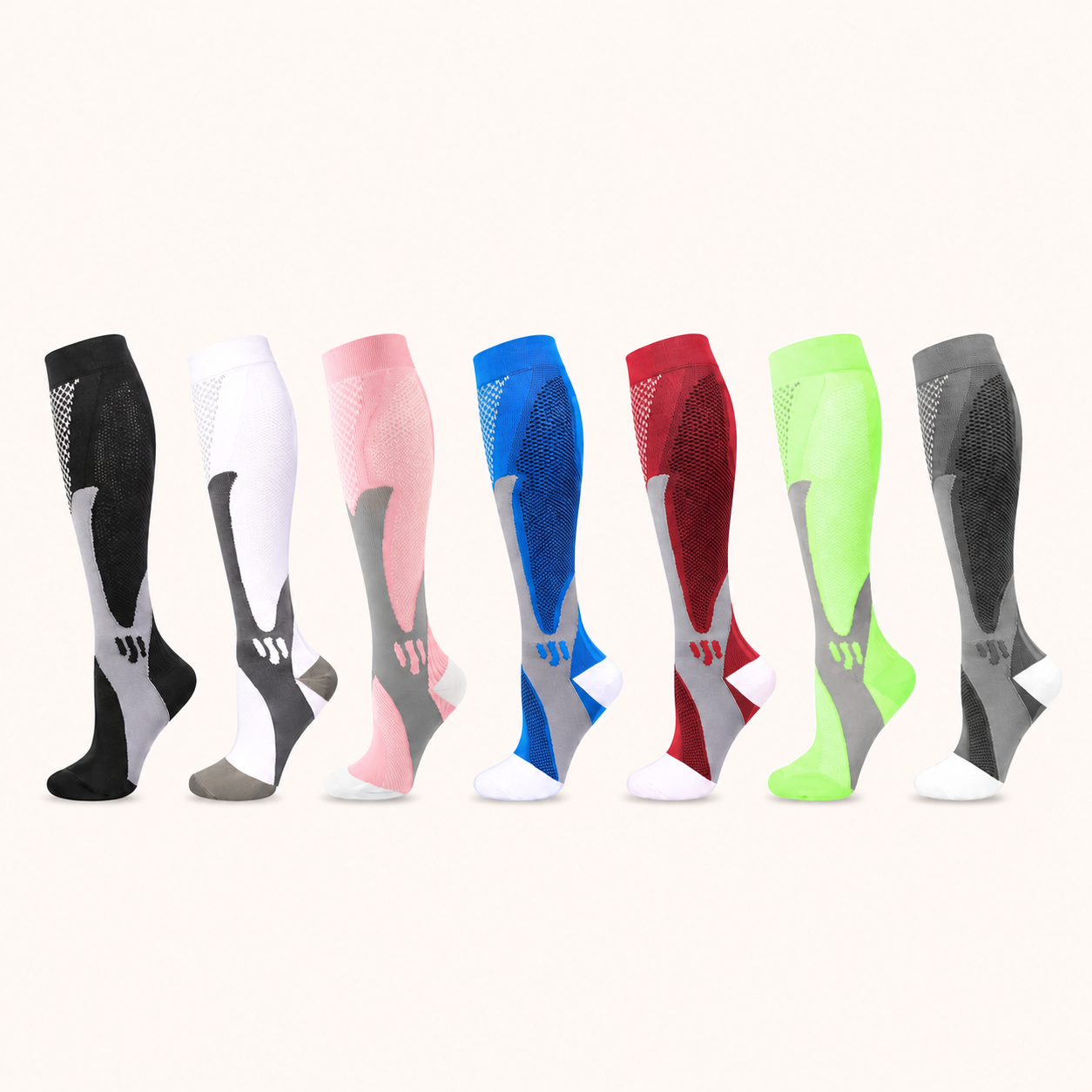 Graduated Compression Support Socks for Everyday Comfort & Circulation