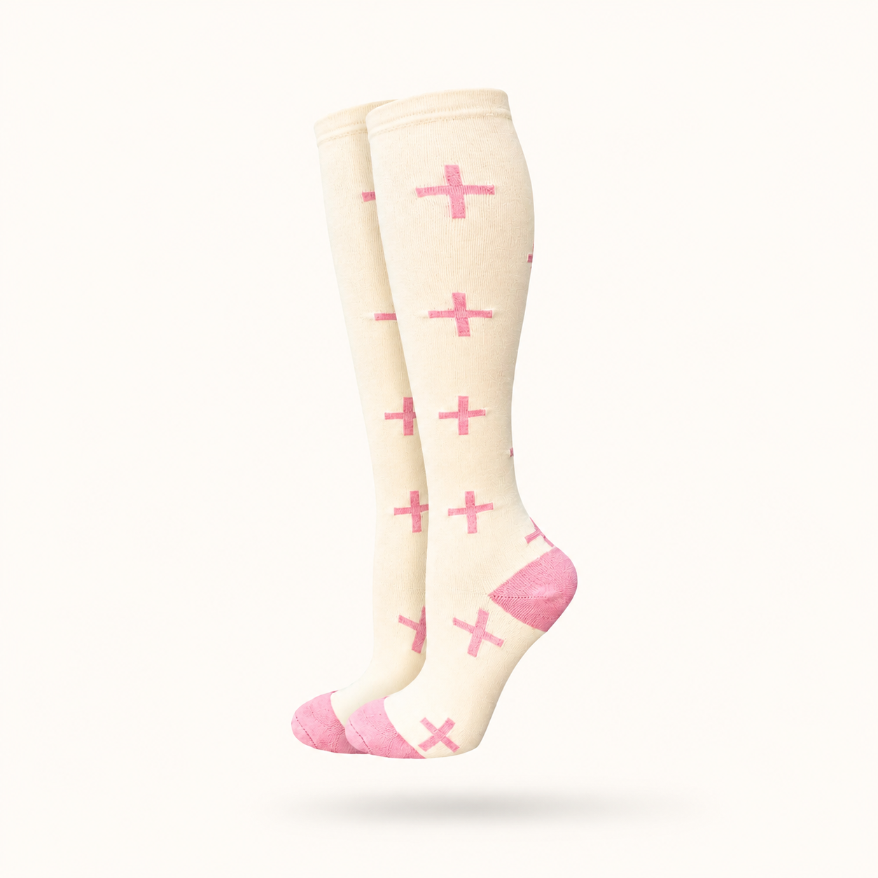 Strawberries & Cream Cross Compression Socks