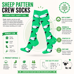 Compression Socks – Green Sheep Knee-High Socks