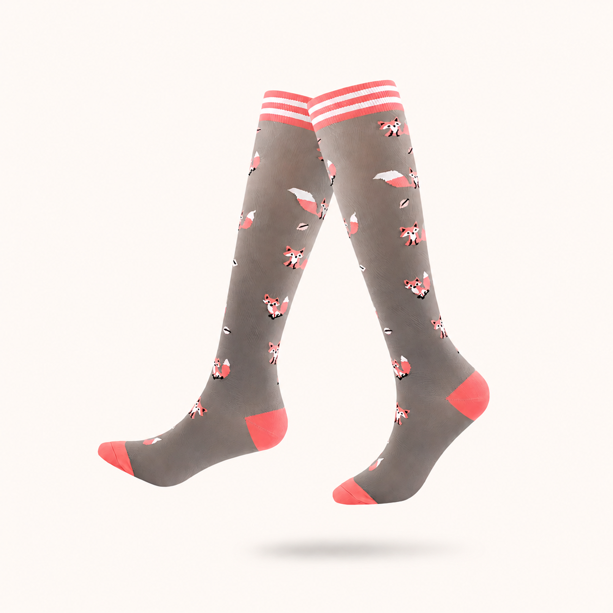 Fox Print Compression Socks