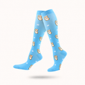 Corgi Paw Print Compression Socks