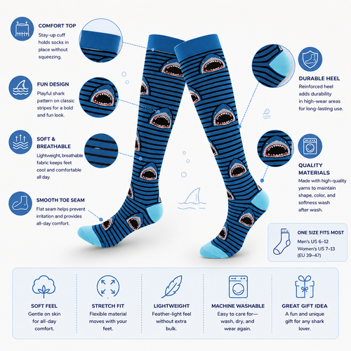 Shark Bite Compression Socks