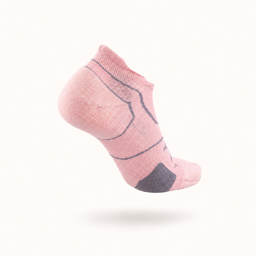 Pink Cushioned Ankle Compression Socks