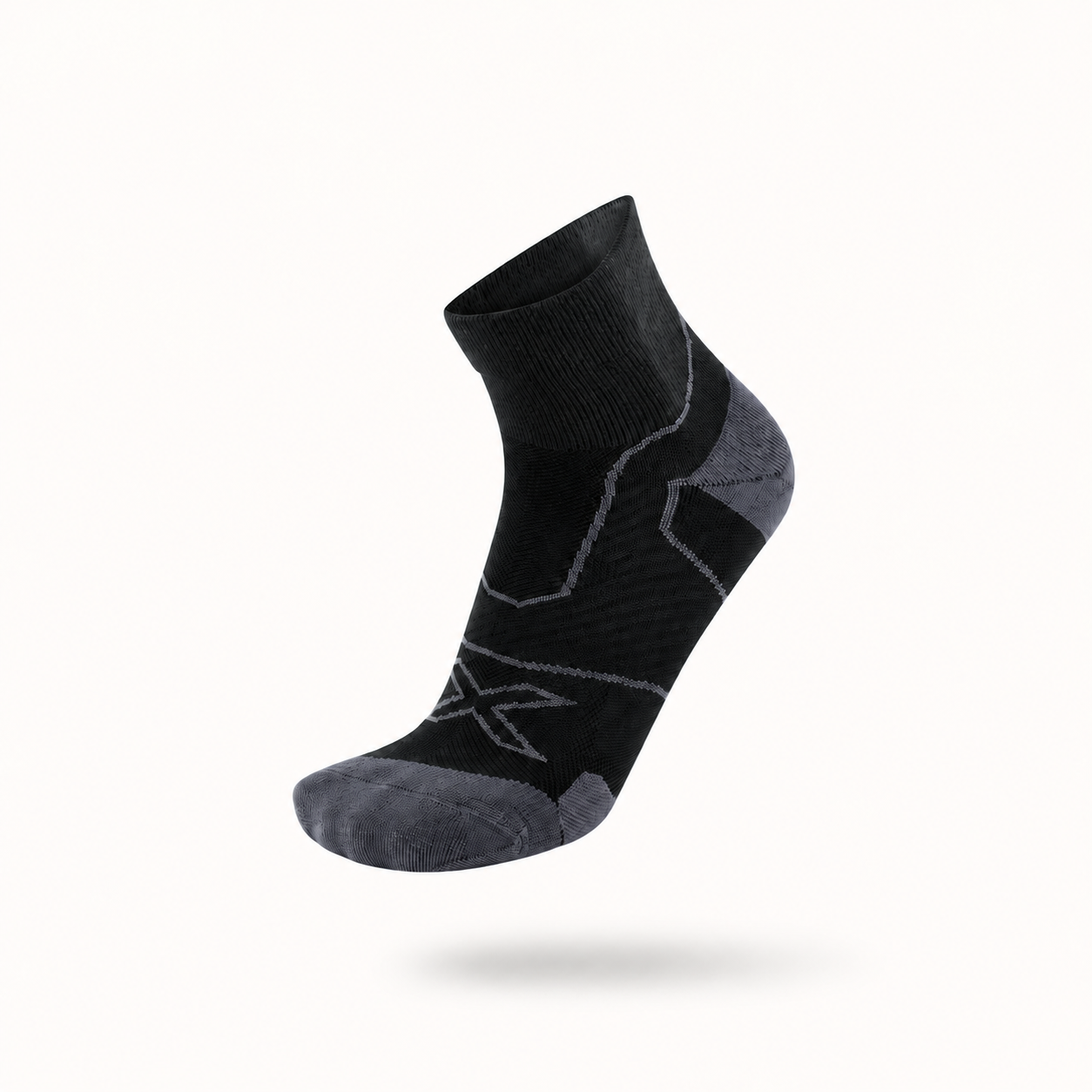 Performance Ankle Compression Socks with Arch Support, Breathable Cushioning & Reinforced Heel/Toe