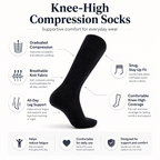 Premium Knee-High Compression Socks for Support