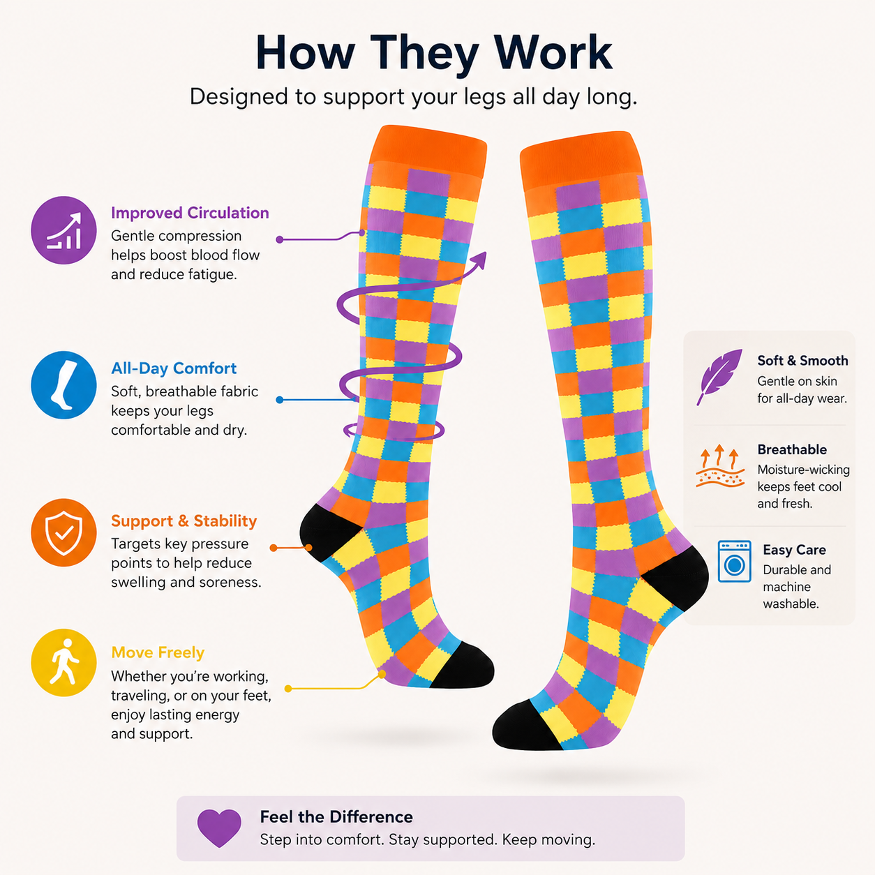 RetroPop Compression Socks