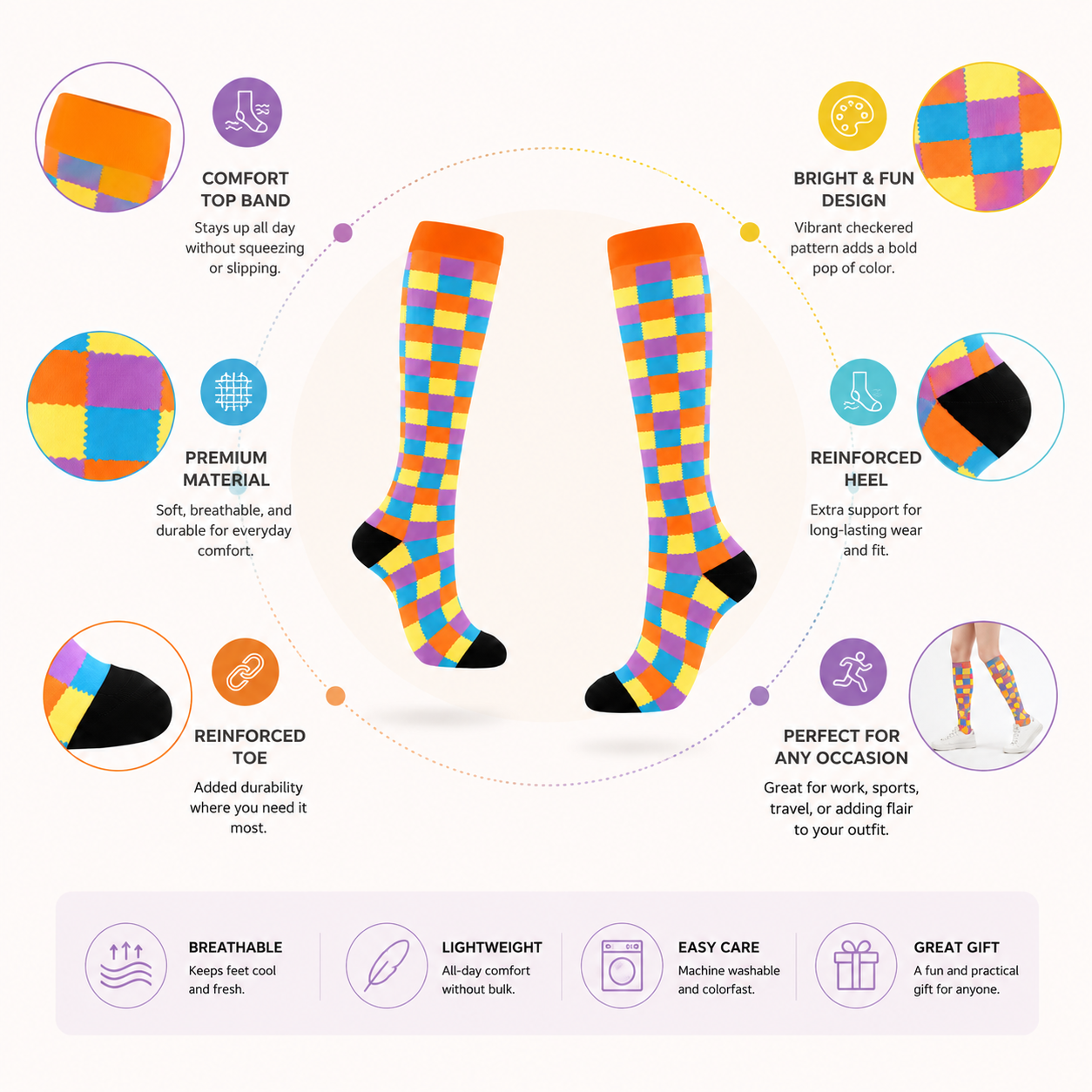 RetroPop Compression Socks