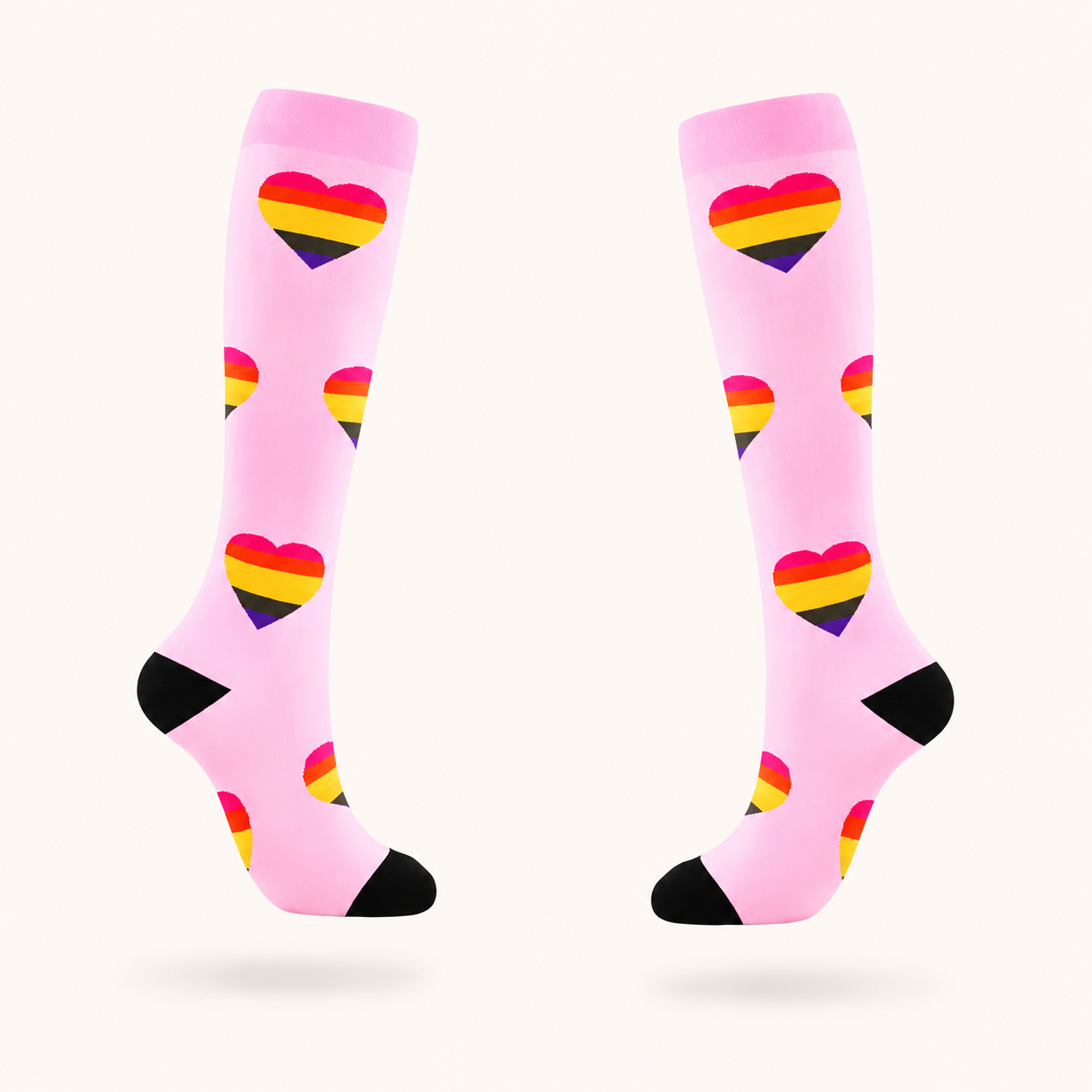 Pride Heart Compression Socks