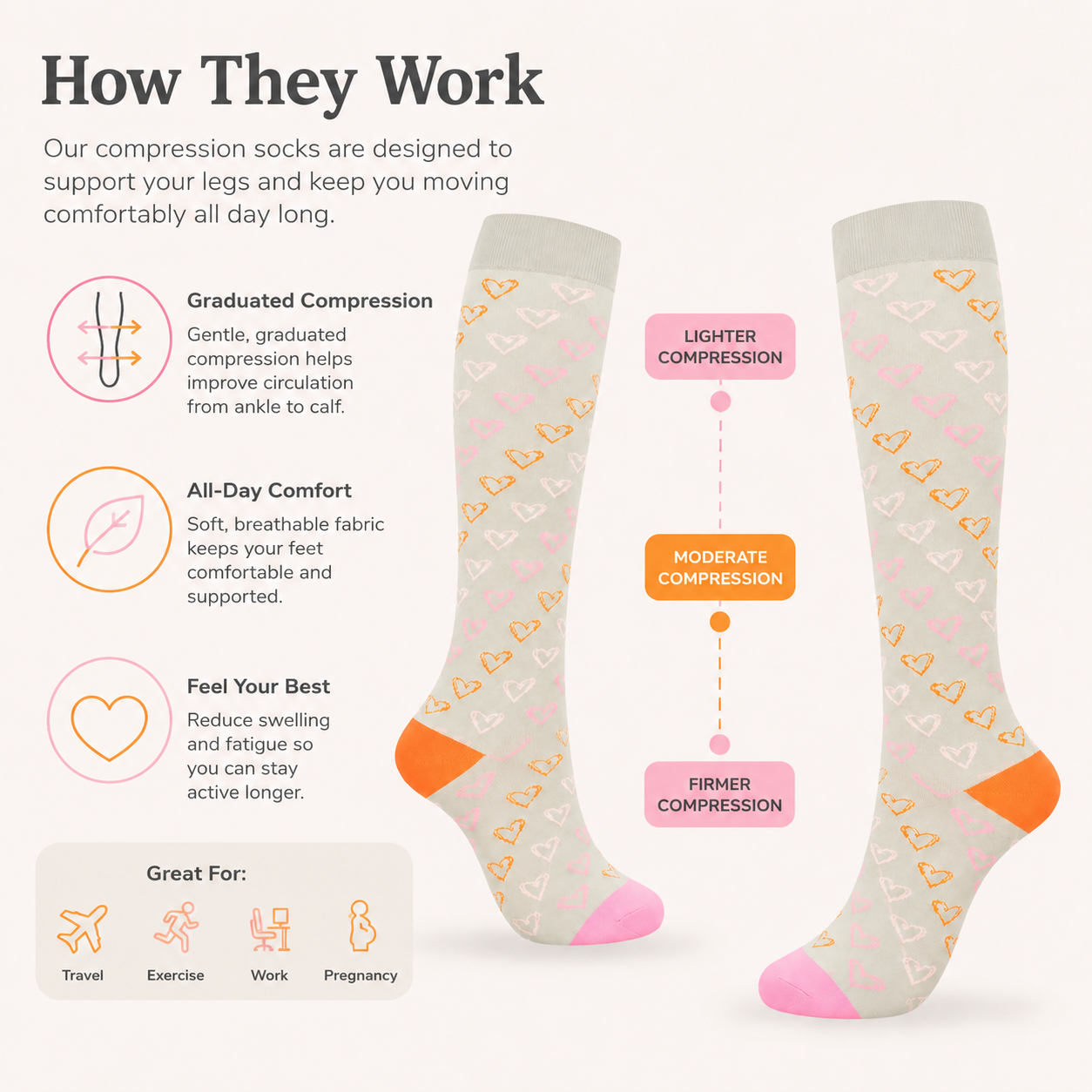 Sweetheart Compression Socks