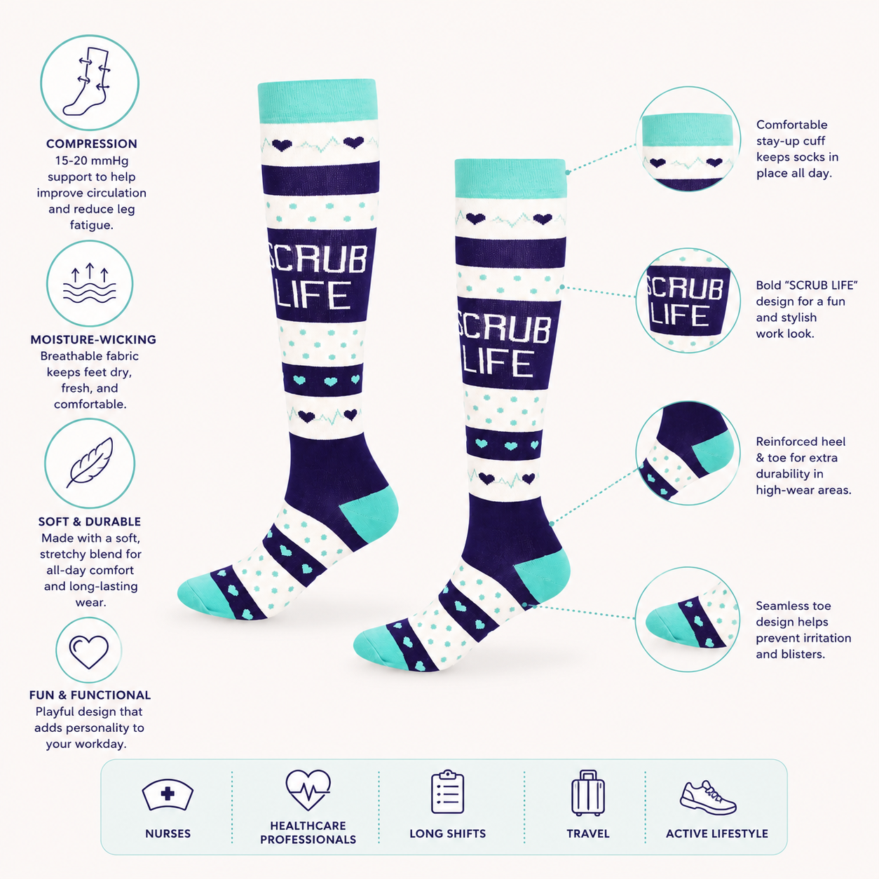 Scrub Life Medical Compression Socks