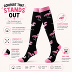 Pink Flamingo Compression Socks