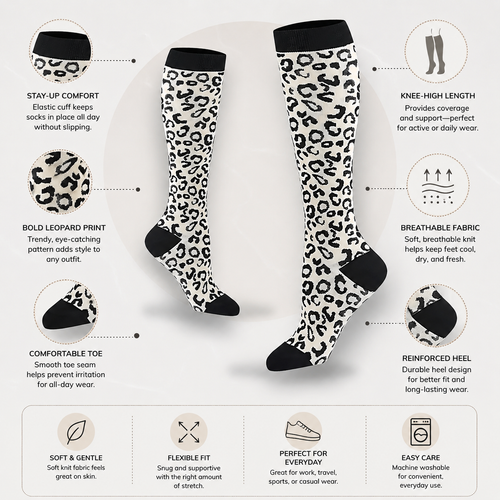 Snow Leopard Compression Socks