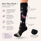 Everyday Cat Compression Socks for Leg Comfort & Support