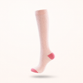 Blush Ribbed Compression Socks – Knee High Support Socks for Everyday Comfort