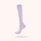 Lavender Stripe Compression Socks