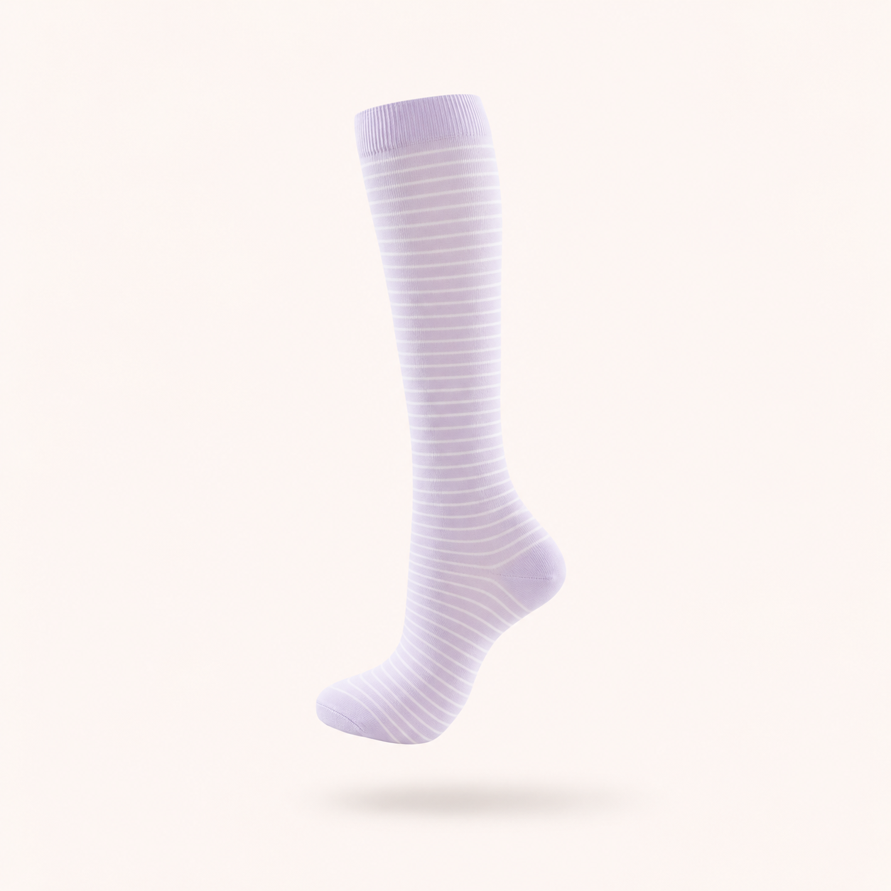 Lavender Stripe Compression Socks