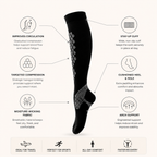 Hex Grip Compression Socks – Knee High Athletic Support Fit
