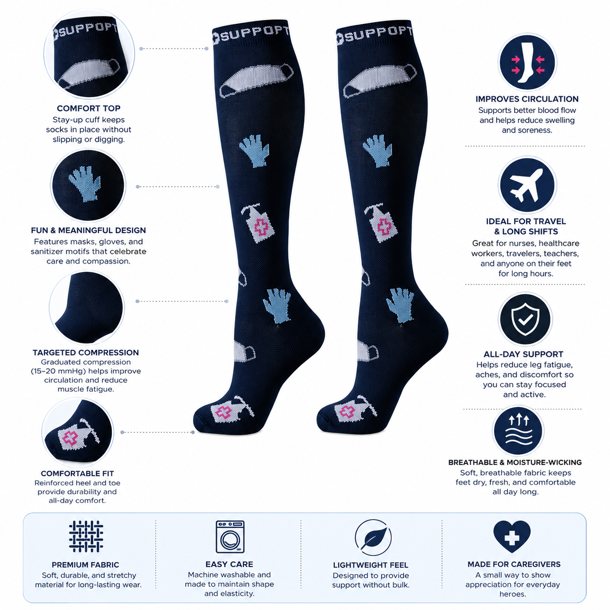 Healthcare Essentials Compression Socks