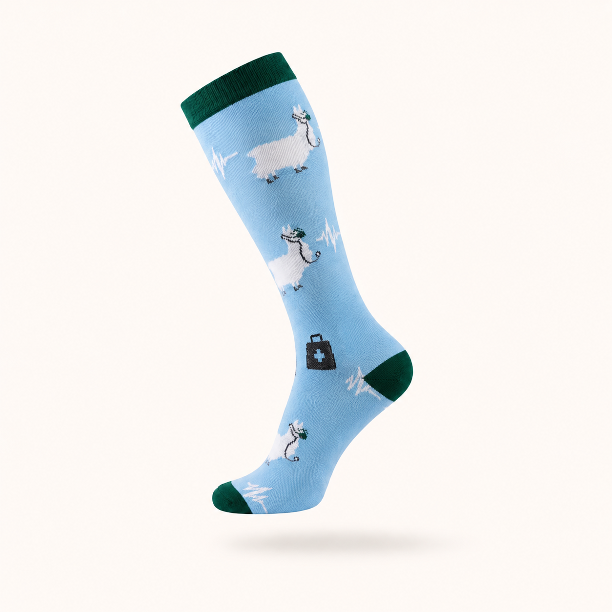 Llama Medical Compression Socks – Fun Nurse & Healthcare Support Compression Socks for Men & Women