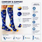Cool Dog Paw Print Compression Socks for Men & Women