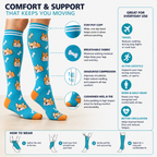 Cute Sleeping Corgi Compression Socks for Men & Women