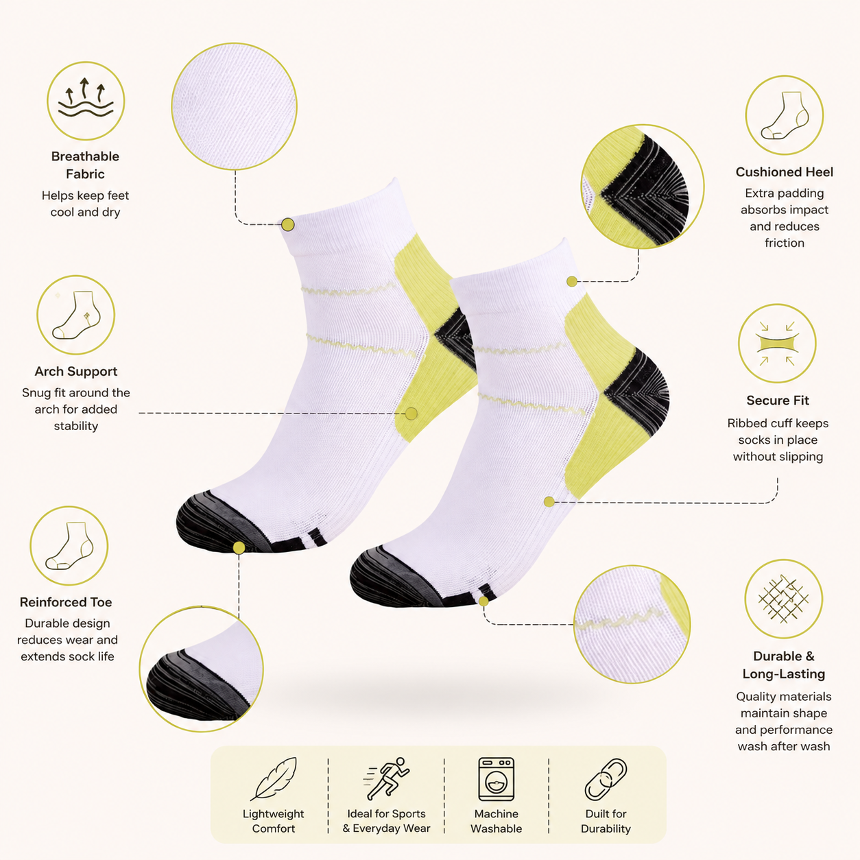 Ultra Comfort Compression Socks – Breathable Support for Running & Fitness