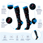 Healthcare Compression Socks – Comfortable Knee High Work Support Socks