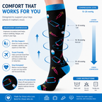 Healthcare Compression Socks – Comfortable Knee High Work Support Socks