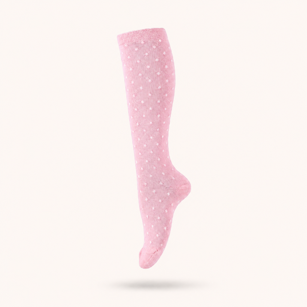 Pink Diamond Pattern Compression Socks