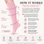 Pink Diamond Pattern Compression Socks