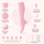 Pink Diamond Pattern Compression Socks