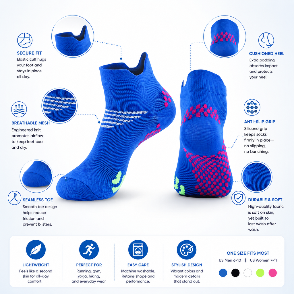 SportFlex Compression Socks – Colorful Running Edition