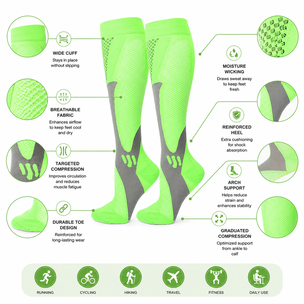 DynamicFit Compression Socks for Running & Recovery