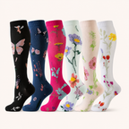 Floral Compression Socks – Comfortable & Stylish Leg Support