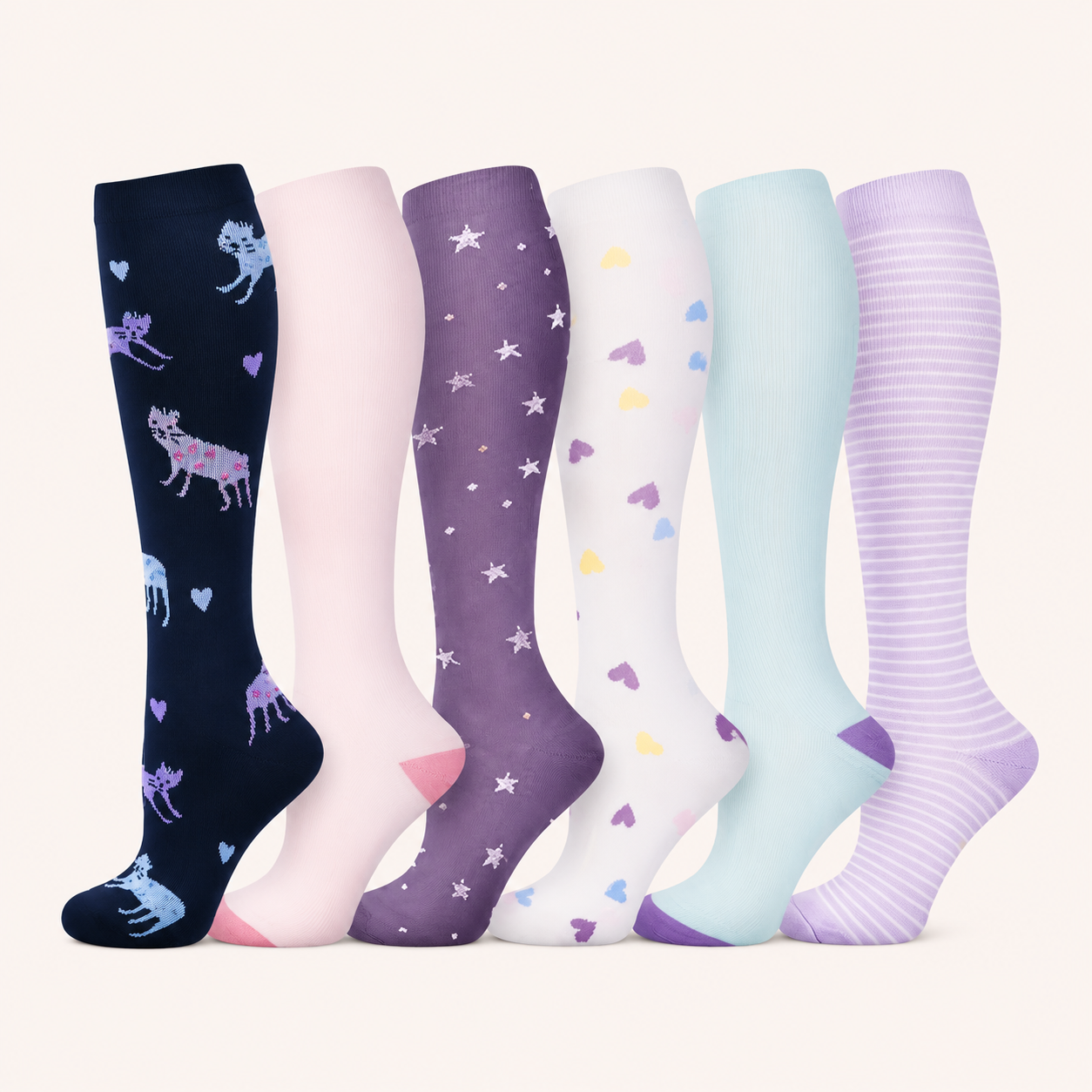 Vibrant Compression Socks – Stylish & Supportive Legwear