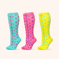 Bright Knee-High Compression Socks – Fun & Colorful Patterns for Comfort and Circulation