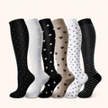 Women's Knee-High Compression Socks – Stylish Heart & Patterned Support