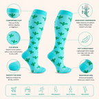 Cactus Pattern Compression Socks – Fun & Supportive Legwear for All-Day Comfort