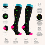 Neon Starburst Compression Socks