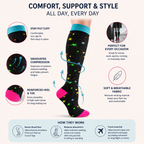 Neon Starburst Compression Socks