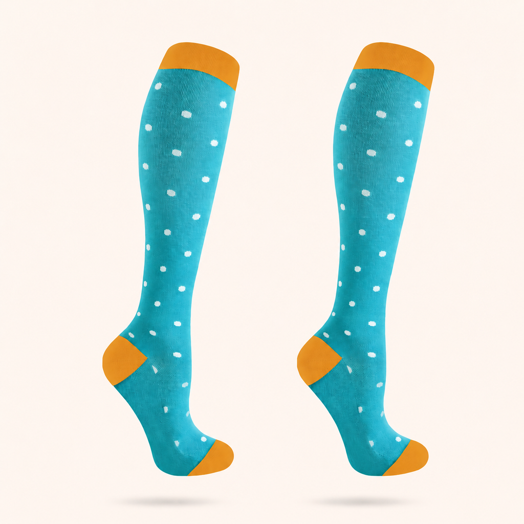 Aqua Dot Compression Socks