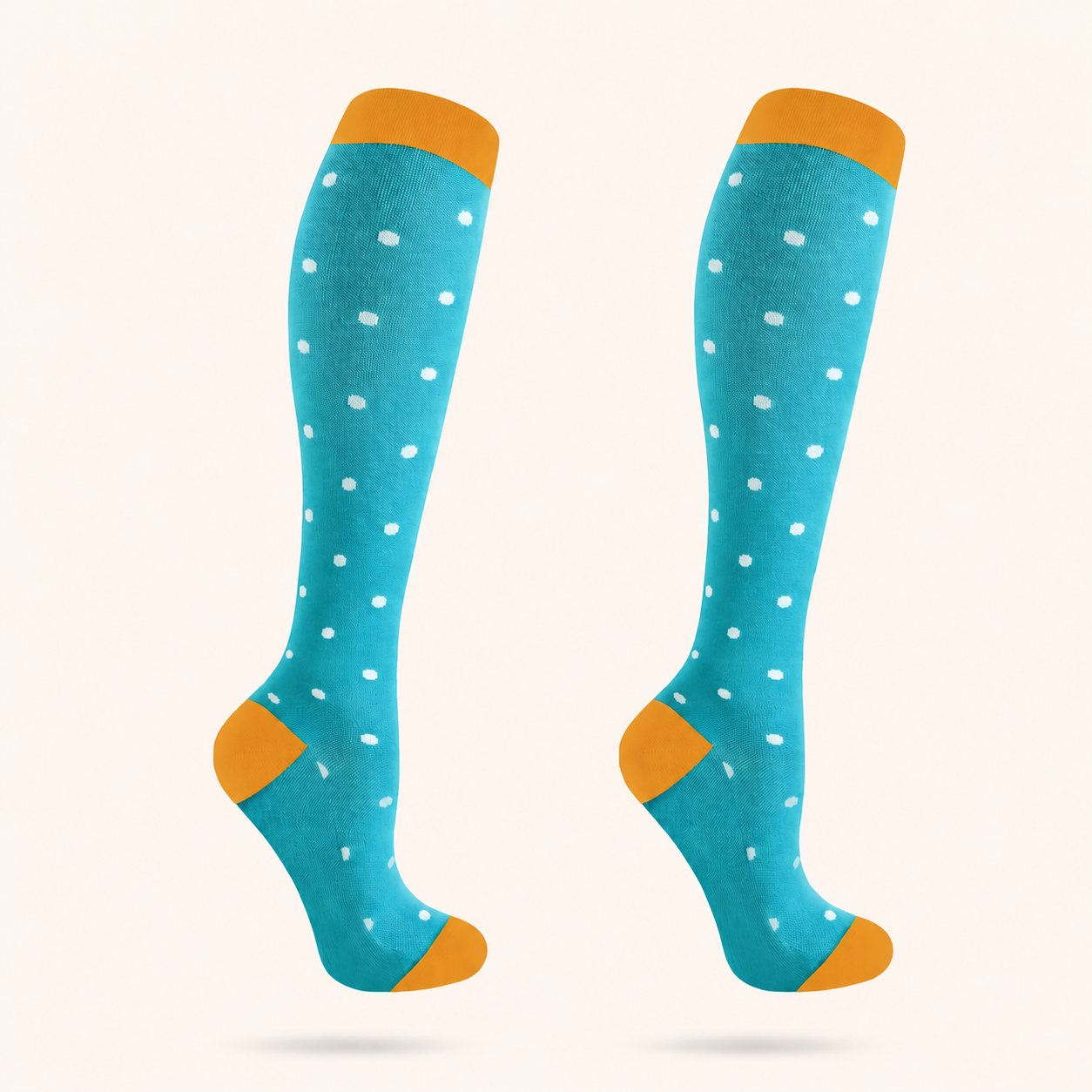 Aqua Dot Compression Socks