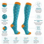 Aqua Dot Compression Socks