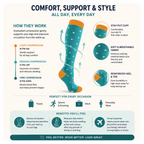Aqua Dot Compression Socks