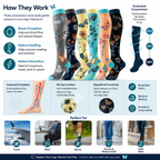 Butterfly Bloom Compression Socks