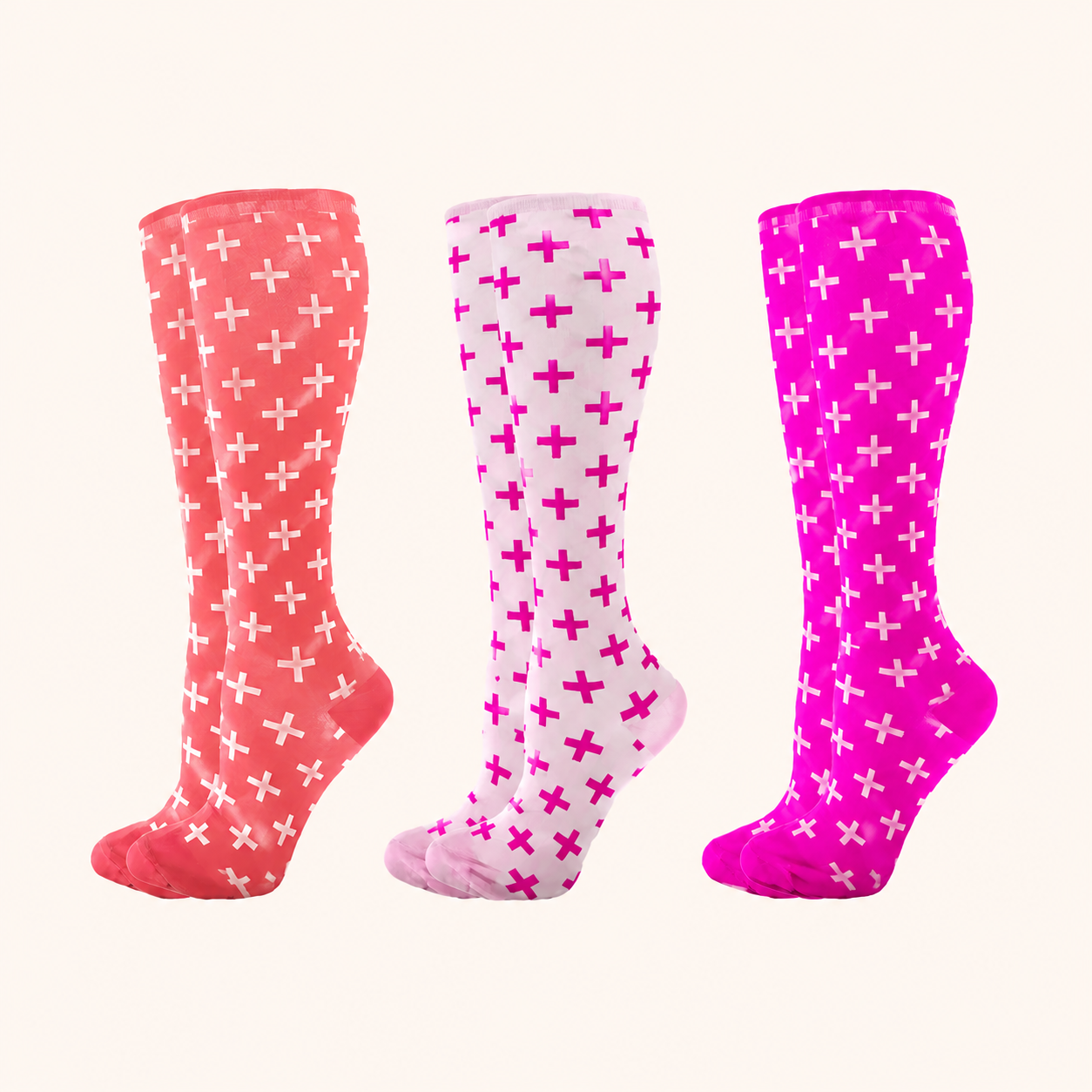 Vibrant Compression Socks – Fun Patterned Support for Running, Travel, and Daily Wear