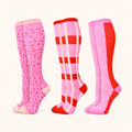 Vibrant Knee-High Compression Socks – Stylish Support for Active Legs, Travel, and Recovery