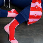 Blush Two-Tone Compression Socks